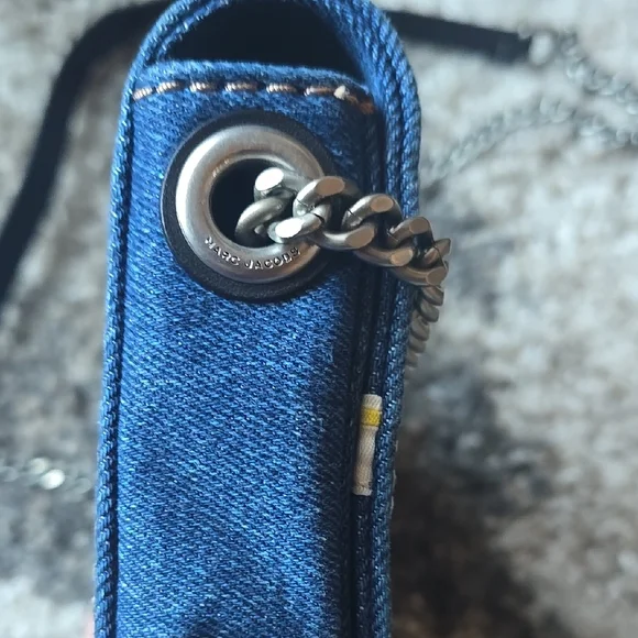 Marc Jacobs Denim Mini Crossbody with White Logo - Picture 6 of 8